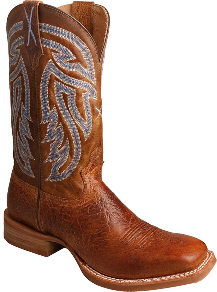 Twisted X Mens Rancher Rubber Sole Western Square Toe Boot