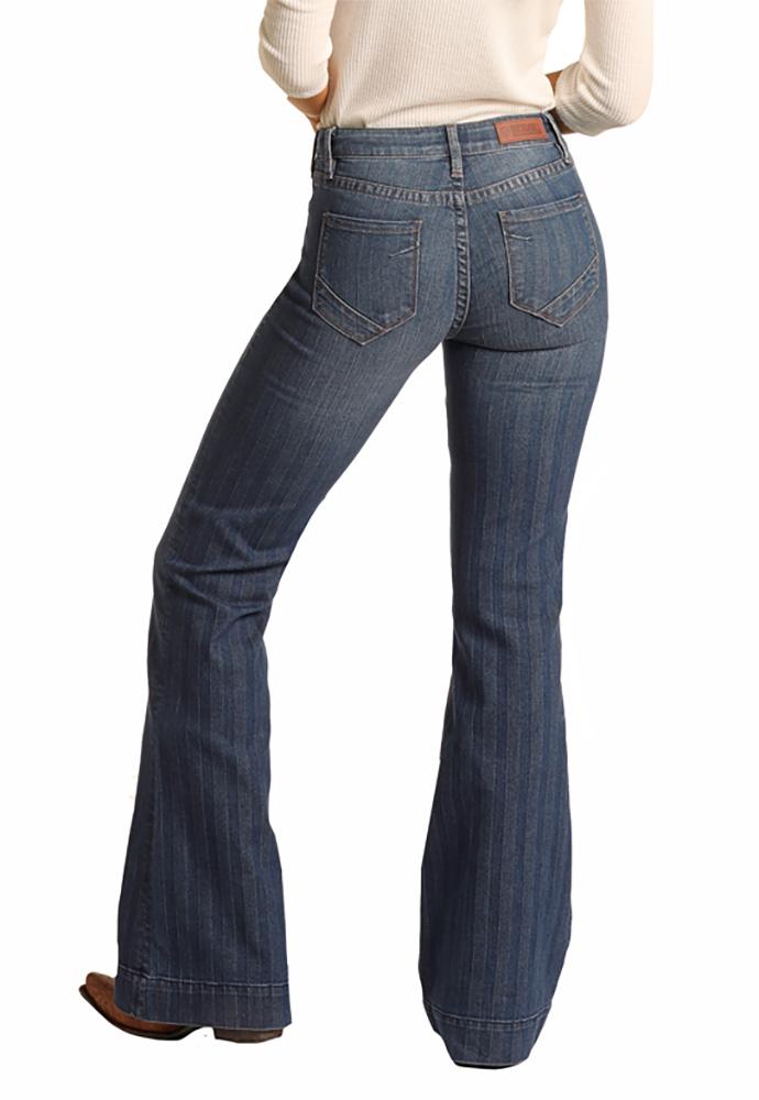 Herringbone MidRise Trouser Stretch Jean