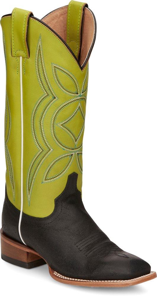 Justin Womens Punchy Minick Dusk Black  Lime Leather Sole