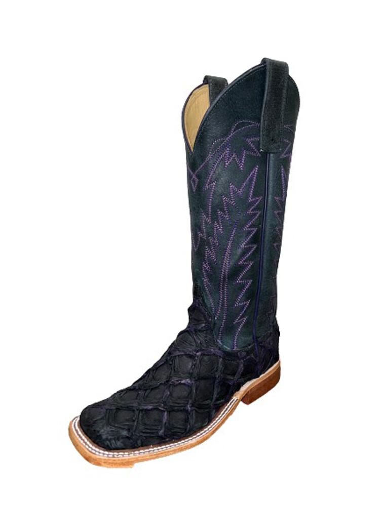 Anderson Bean Sand Check Out My BASS Womens Hybrid Sole USA Made Authentic Fish Hide Boots