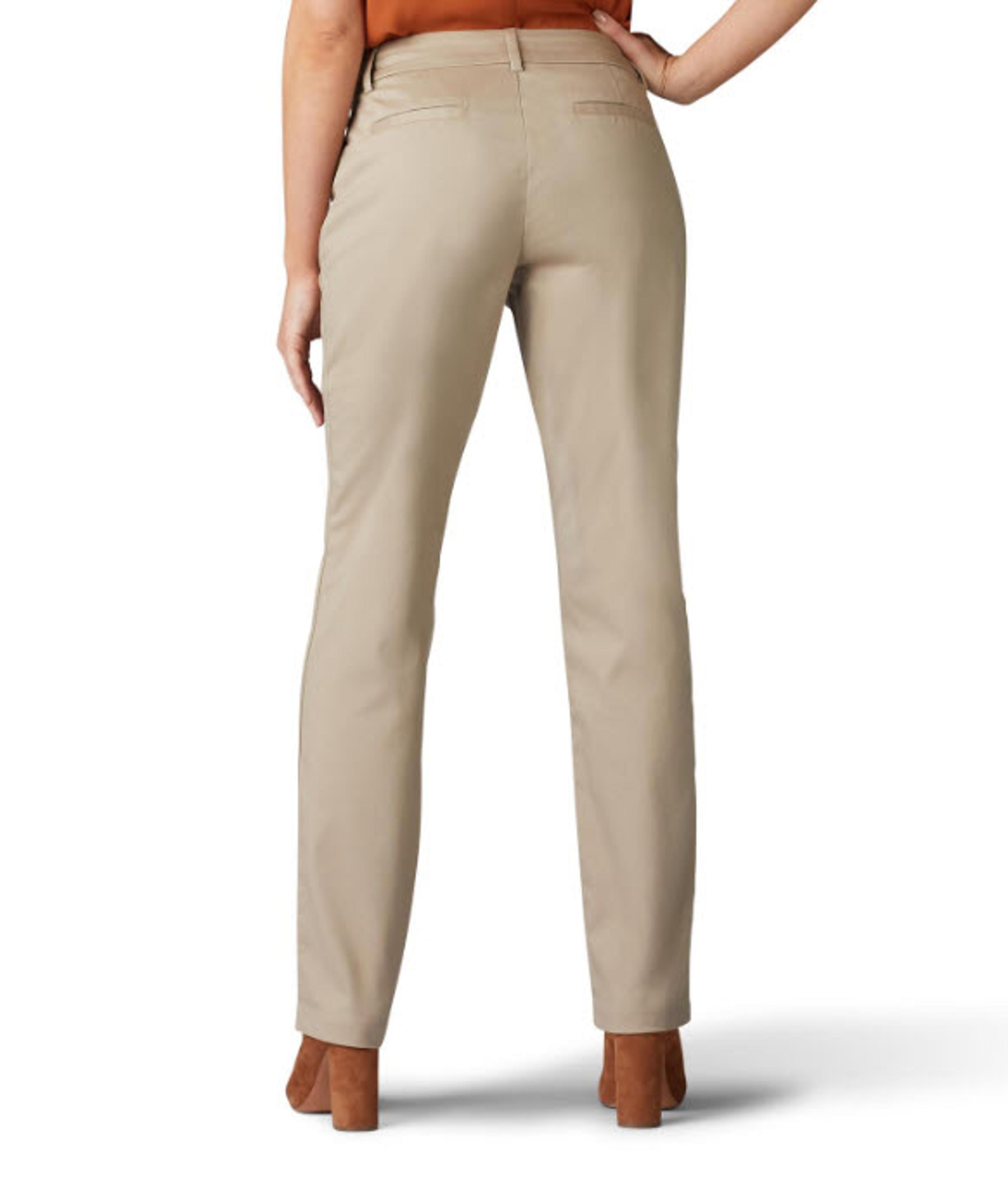 Lee Womens Missy Relaxed Wrinkle Free Straight Leg Pant