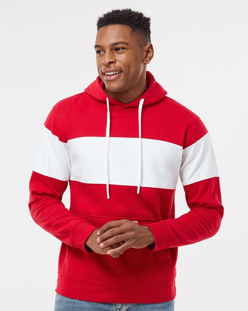 J. America  Varsity Fleece Colorblocked Hooded Sweatshirt