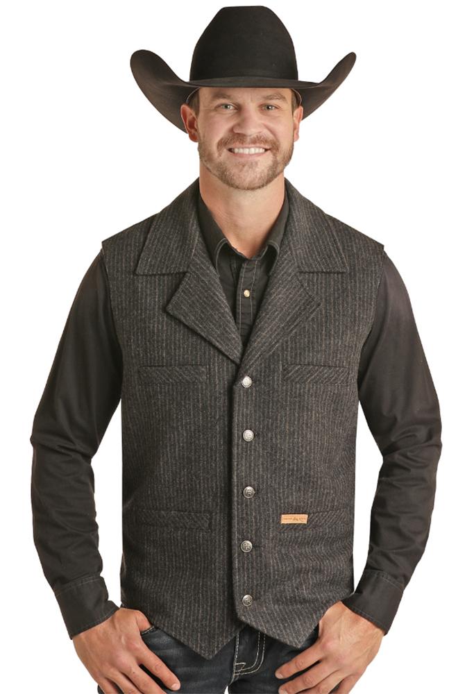 Wool Stripe Montana Mens Vest