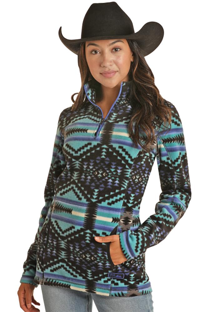 Aztec Fleece Womens 1/4 zip Pullover