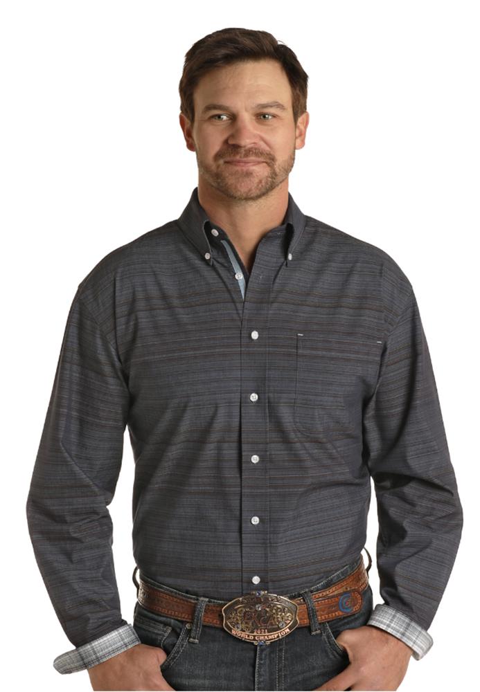 Rough Stock Horizontal Stripe Button Shirt