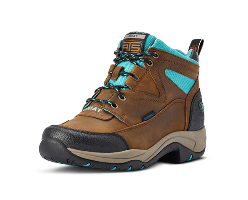 Ariat Womens Terrain H20 Weathered Brown Hiker Shoe