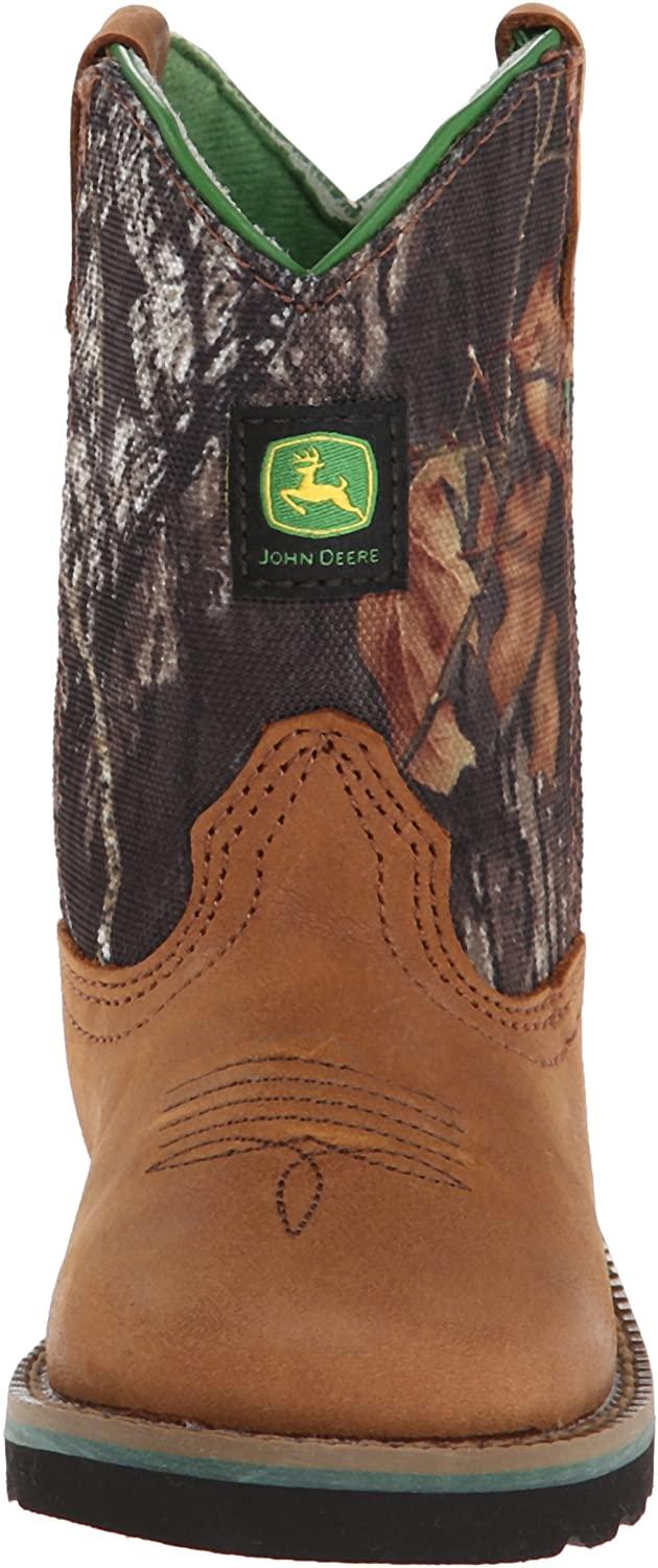 John Deere JD1188 Toddler's Johnny Popper Tan and Camo Western Boots 